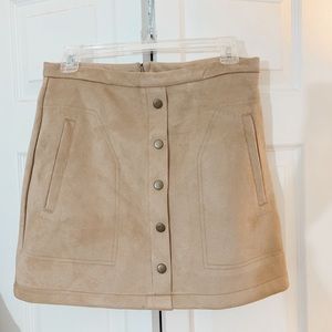 Velvet button up skirt